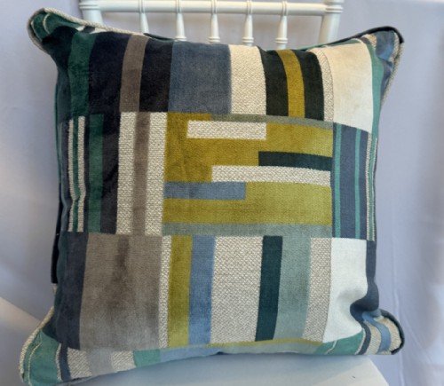 Blue City Blocks Pillow