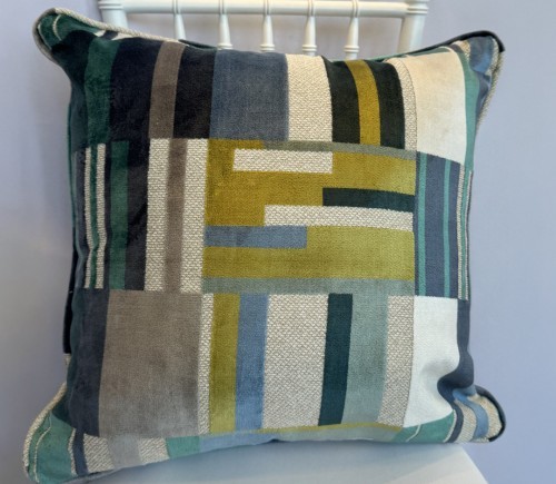 Blue City Blocks Pillow