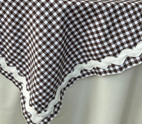 Brown Gingham w/ RicRac