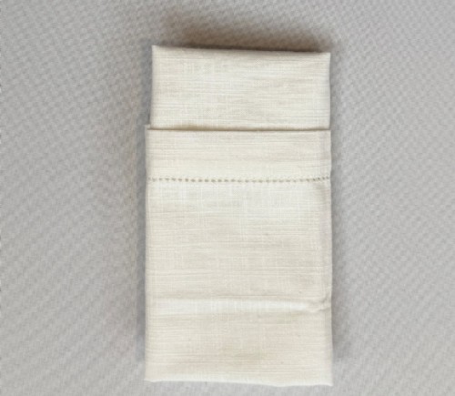 Ivory Hemstitch Lunch Napkin