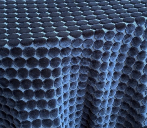 Navy Velvet Dot