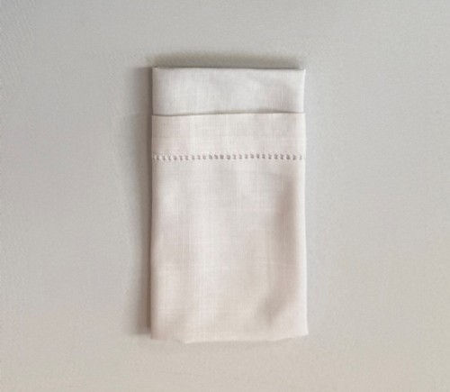 White Classic Hemstitch Dinner Napkin