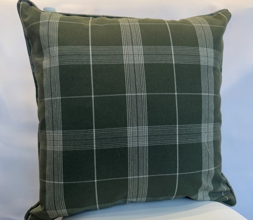 Olive Irish Pub Plaid Pillow