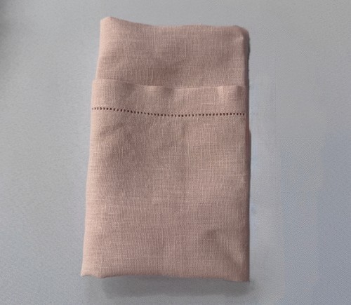 Pink Petal Hemstitch Dinner Napkin