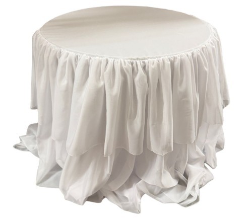 Two Tiered Ivory Gauze Table Box