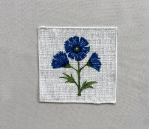 Cobalt Aster Panama Cocktail Napkin