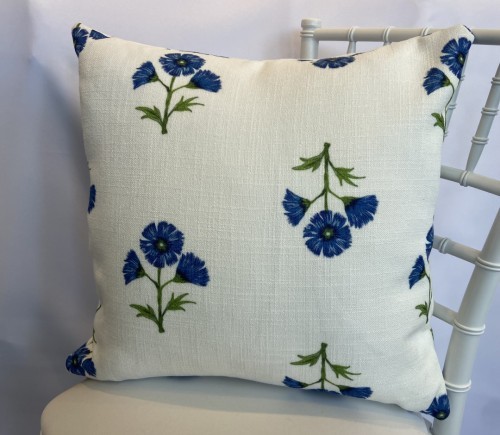 Cobalt Aster Panama Pillow