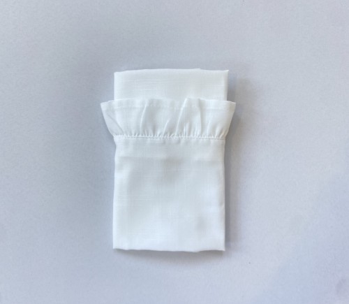 White Panama Dinner Napkin w/ Ruffle