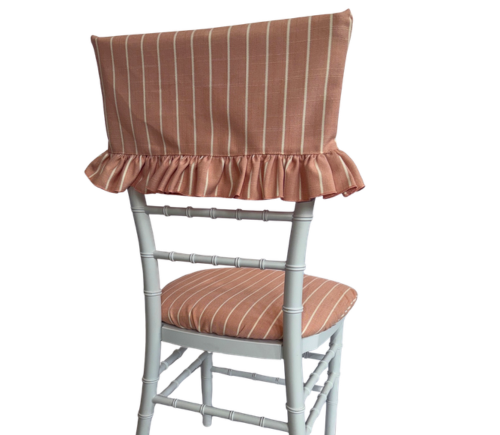 Peach Brooks Stripe Chair Cap