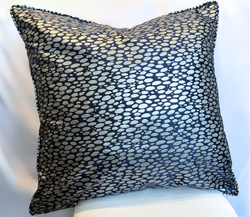 Navy Droplets Pillow