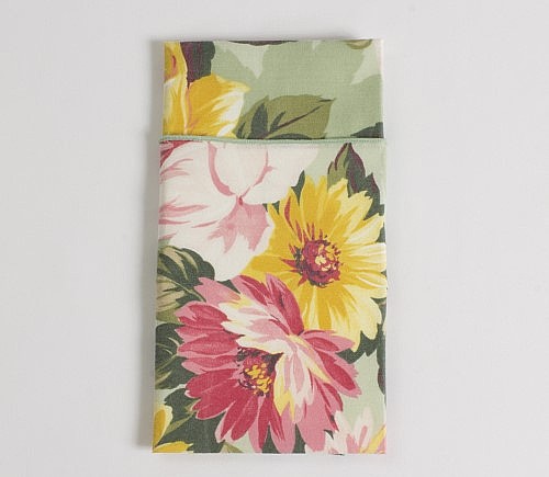 Sage Rose Floral Dinner Napkin
