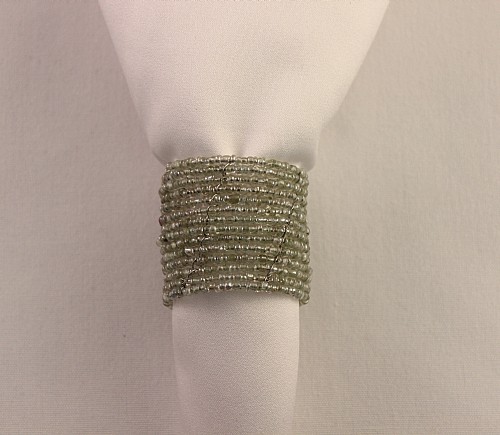 Pistachio Spiral Bead Wrap Napkin Ring