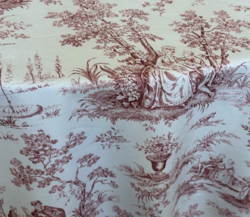 Red French Toile