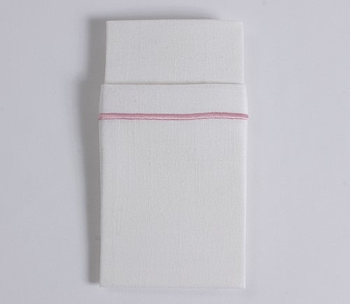 White with Rose Border Micki Napkin