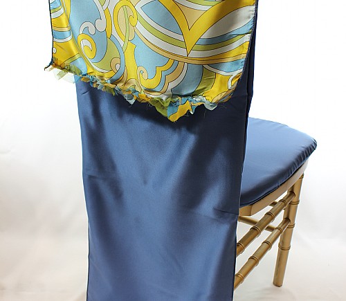 Sparta Blue Lamour with Pucci Chiavari Tuxedo Chair Back