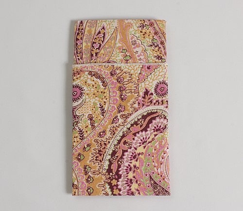 Pink Paisley Linen Dinner Napkin