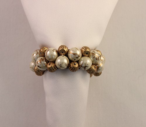 Gold Marbles Napkin Ring