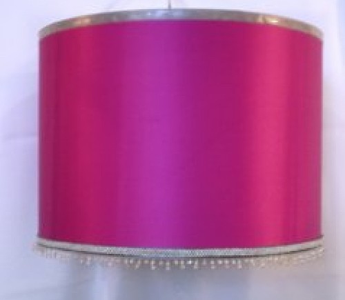 Fuchsia with Silver Beaded Trim