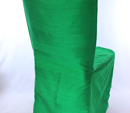 Emerald Raw Silk Chiavari Chair Cover