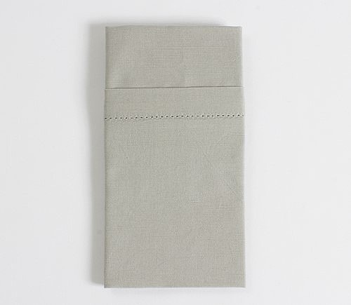 Grey Hemstitch Dinner Napkin