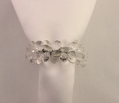 Clear Crystal Cluster Napkin Ring
