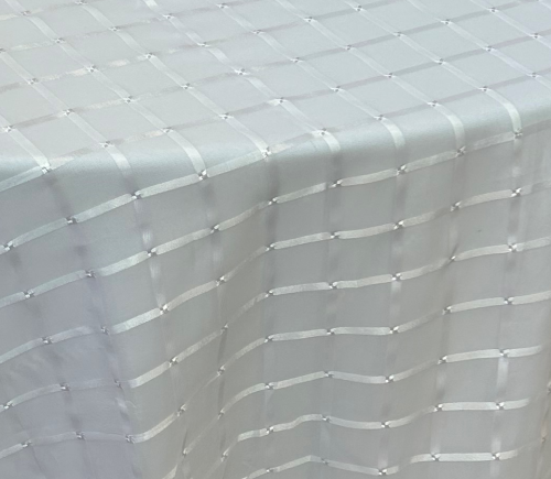 White Sheer Box Lattice