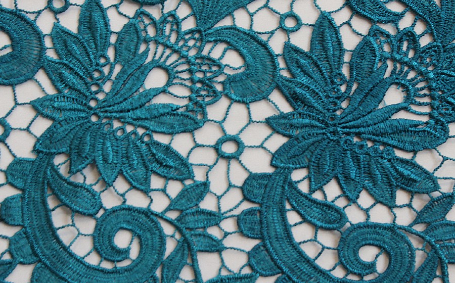 Teal lace material sale