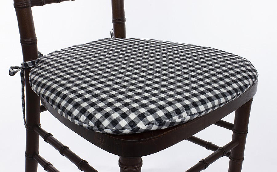 Black and white clearance gingham chair cushions