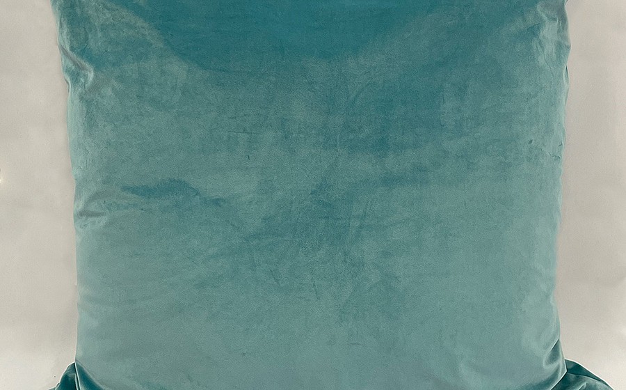Aqua Velvet Pillow