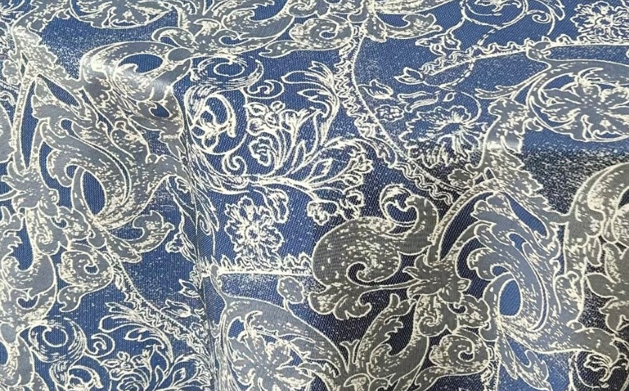 Navy French Scroll