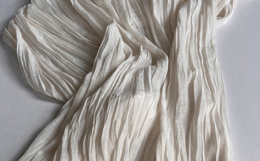 Ivory Crinkle Gauze