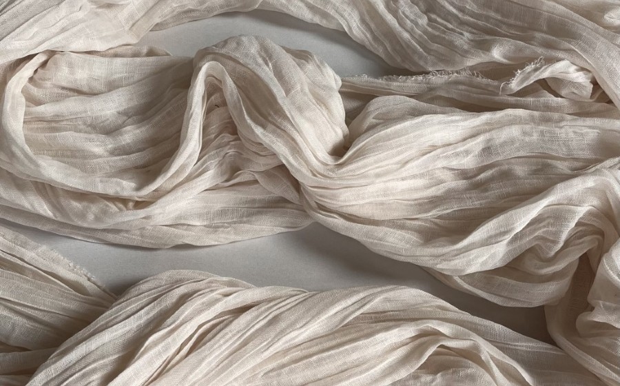 Ivory Crinkle Gauze